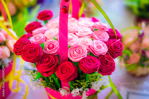 bouquet of pink roses