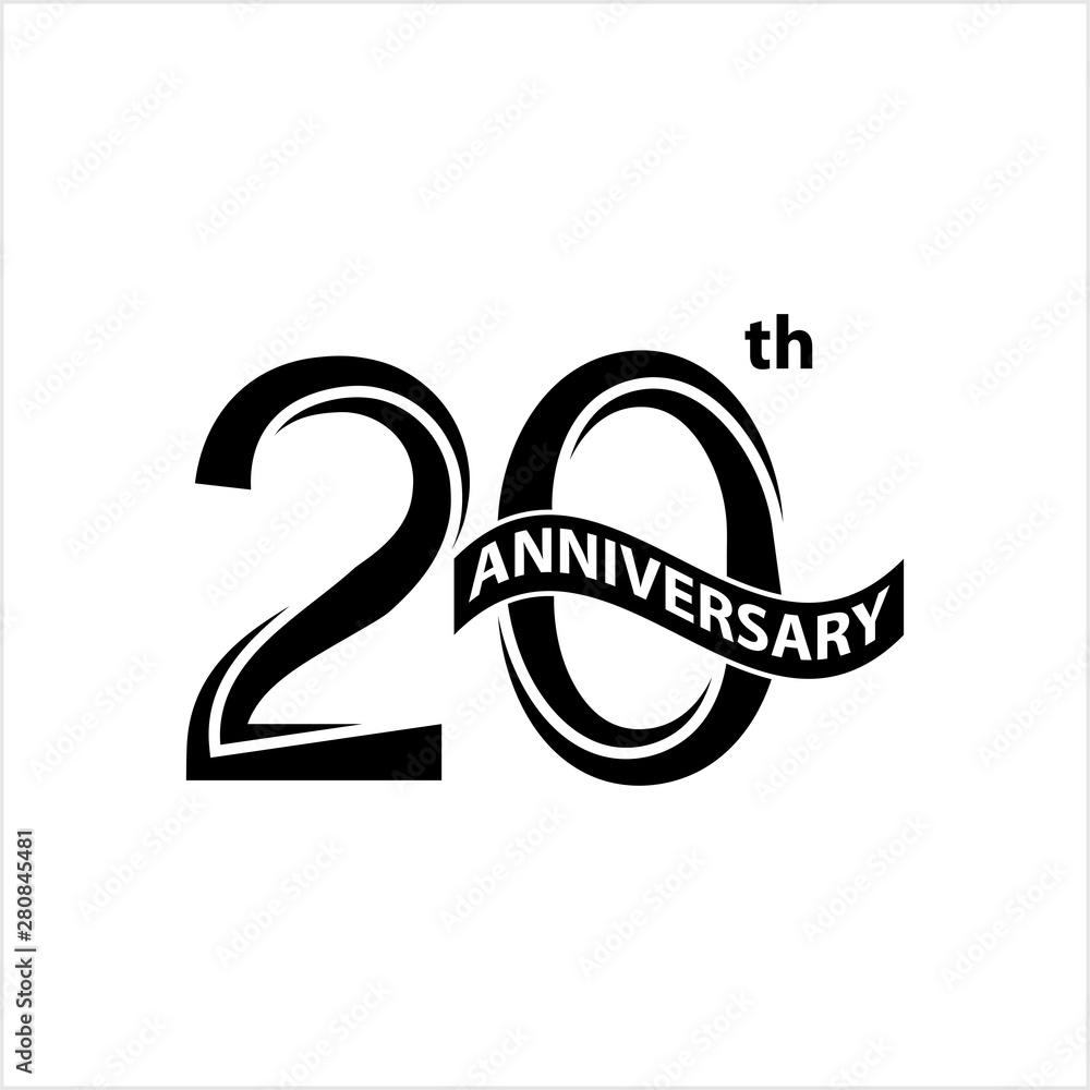 Twenty Years Icon, 20 Years Icon, Twenty Years Anniversary Icon, 20th Twenty Years Icon, 20 Years Icon, Twenty Years Anniversary Icon, 20th