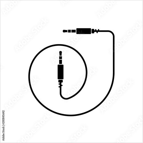 Audio Cable Icon, Plug Wire