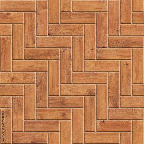 Seamless texture of natural wooden parquet. High resolution pattern of herringbone wood photo