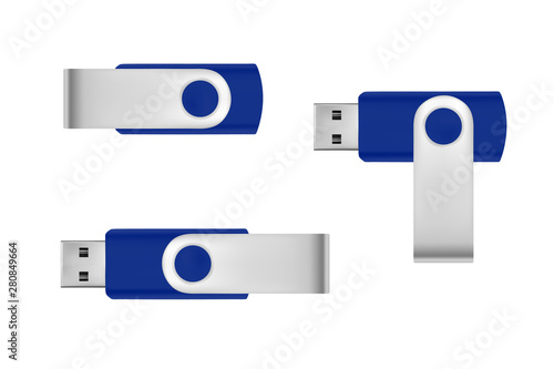 A USB flash drive in a vector on a white background.Memory card in vector.