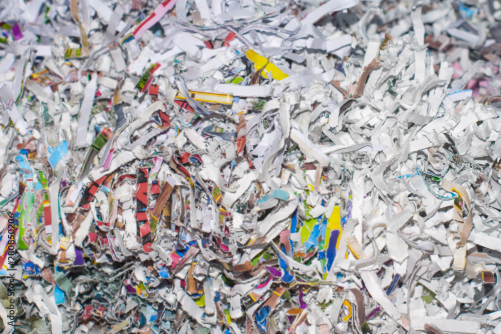 abstract blurred background of chopped colored paper