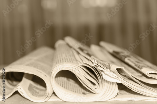 Newspapers close-up, the concept of world news © Aleksey 159