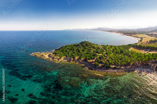 Porto Pirastu beach near Costa Rei on Sardinia island, Sardinia, Italy photo