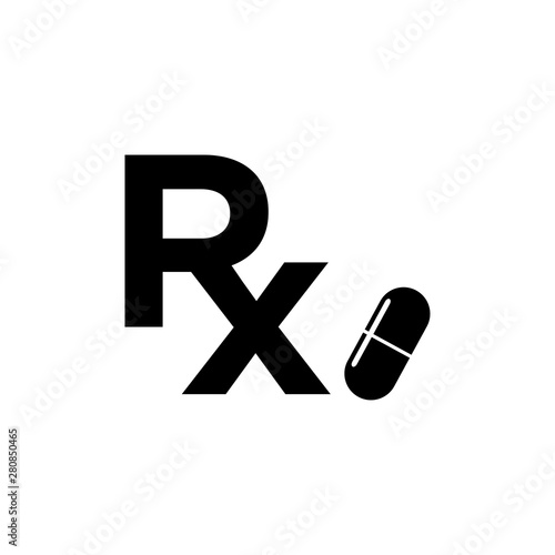 medical prescription illustration icon logo design template