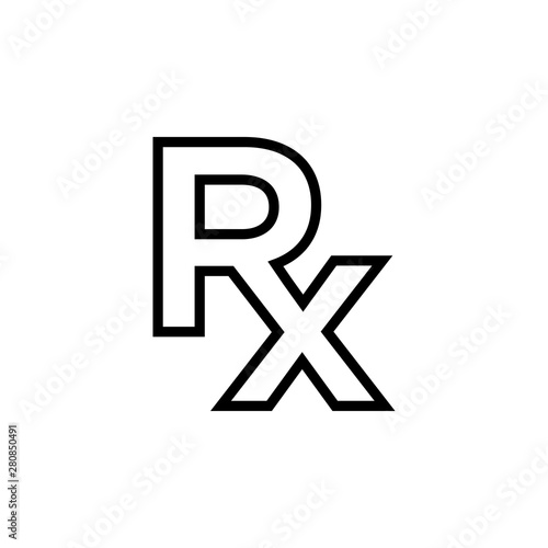 medical prescription illustration icon logo design template