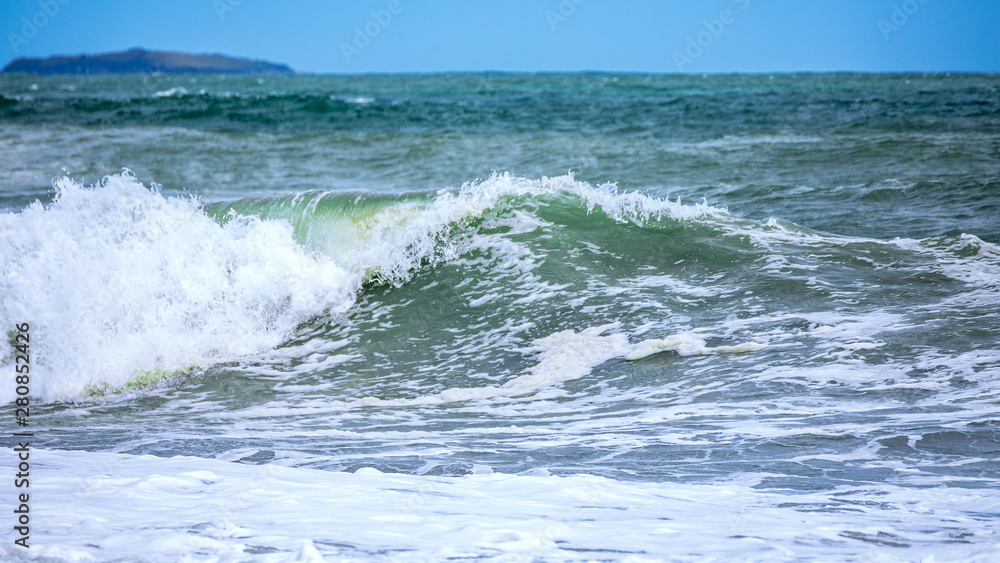 stormy ocean scenery background