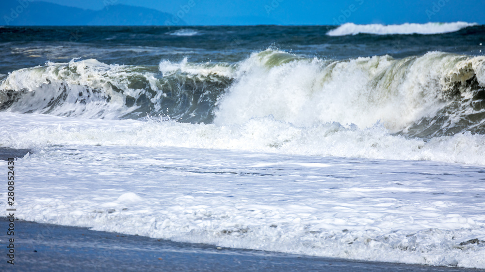 stormy ocean scenery background