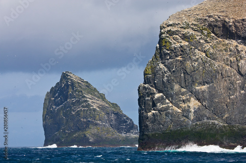 Isla Stac Lee y Stac an Armin. Colonia de alcatraz. Archipielago St. Kilda. Outer Hebrides. Scotland, UK