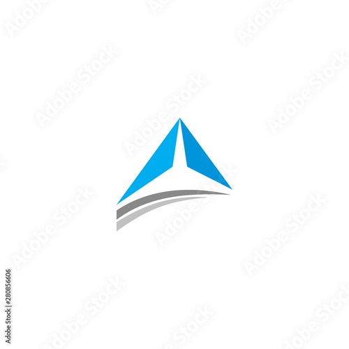 triangle abstract shape vector logo