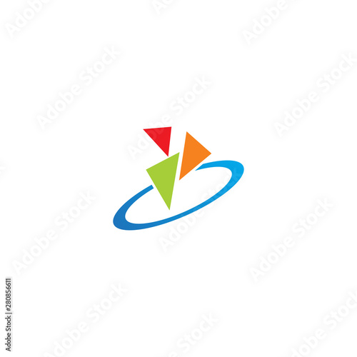 triangle colored company logo
