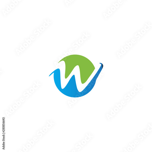 W initial vector company logo