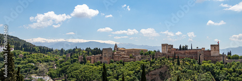 Alhambra granada with the sierra nevada 