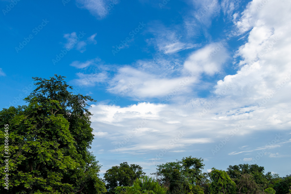 Blue sky with white clouds after the rain. Blue sky with white clouds after the rain.