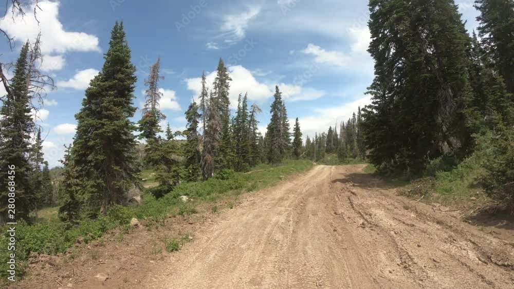 Drive off road recreation rough dirt road top of mountain POV. Nature environment. Recreation, hiking, and fishing ponds. Campground destination off road jeep, truck and ATV fun. Drive off road recreation rough dirt road top of mountain POV. Nature environment. Recreation, hiking, and fishing ponds. Campground destination off road jeep, truck and ATV fun.