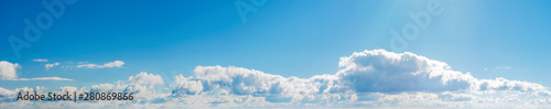 Photography amazing cloud formations on a bright blue sky