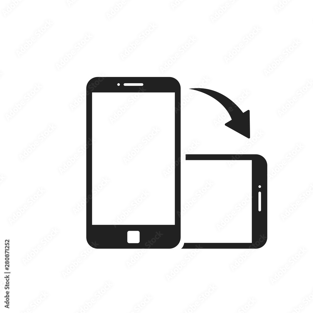 Premium Vector Rotate Mobile phone icon. Mobile screen rotation. Turn your devic