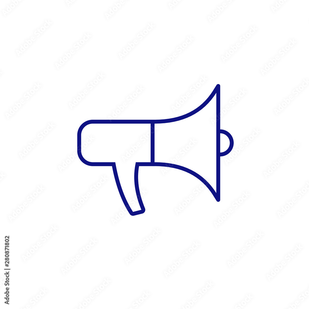 Loud speaker Icon, Megaphone Icon Vector Illustration In Flat Style Loud speaker Icon, Megaphone Icon Vector Illustration In Flat Style