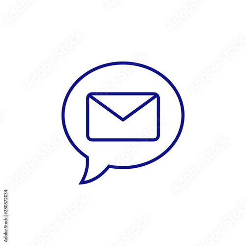 Mail vector icon. E-mail icon. Envelope illustration. Message