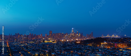 View of San Francisco, CA at twilight