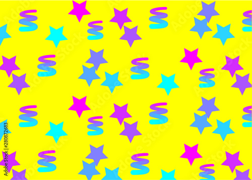 modern bright abstract background stars wave yellow