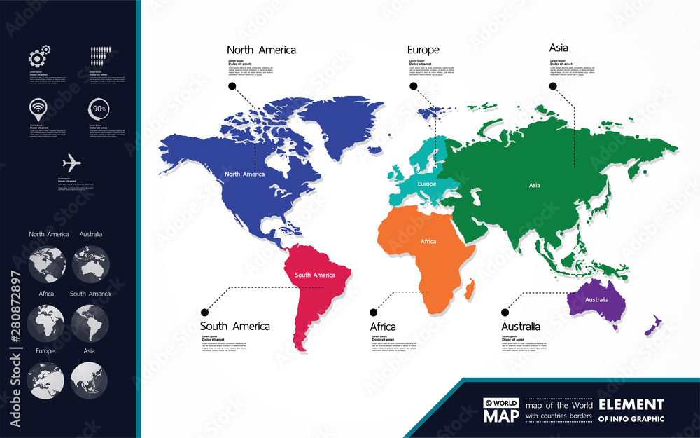 Grand world map graphic element vector illustration. Grand world map graphic element vector illustration.
