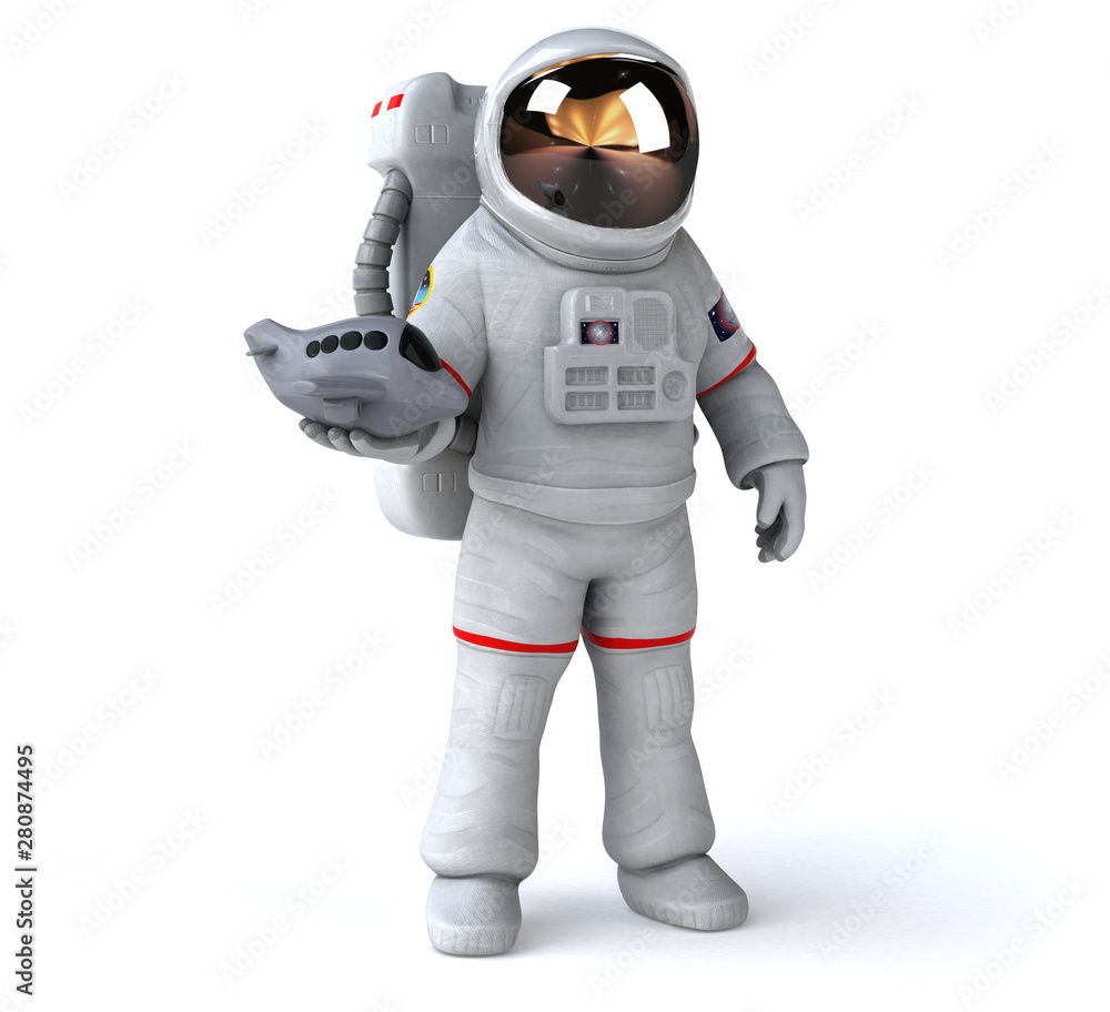 Fun astronaut - 3D Illustration Fun astronaut - 3D Illustration