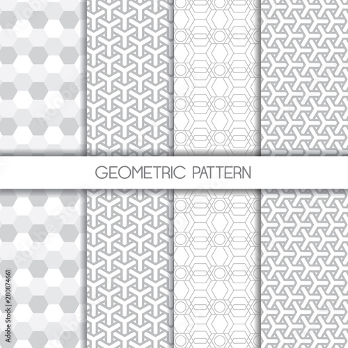 Set of monochromatic geometric elegant patterns