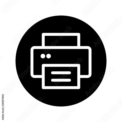 Printer Icon Vector. Office equipment illustration symbol. Fax logo.