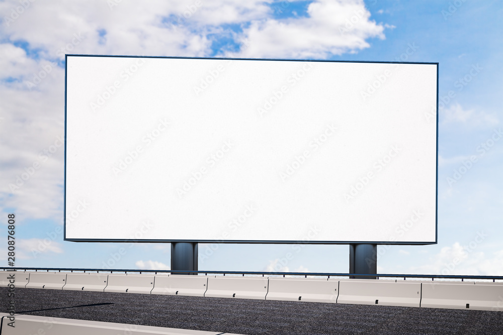 Fototapeta premium Empty white billboard