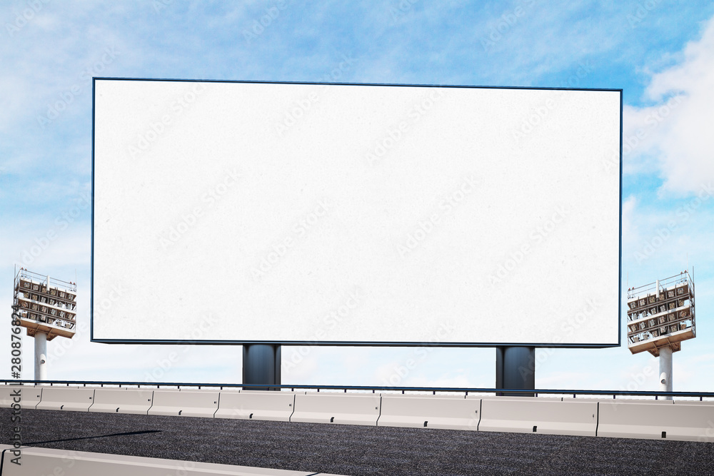 Obraz premium Blank white billboard