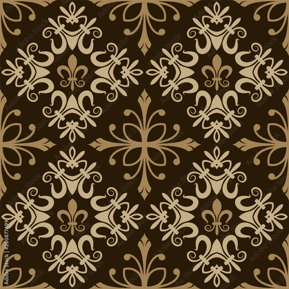 seamless pattern with flowers and leaves seamless pattern with flowers and leaves