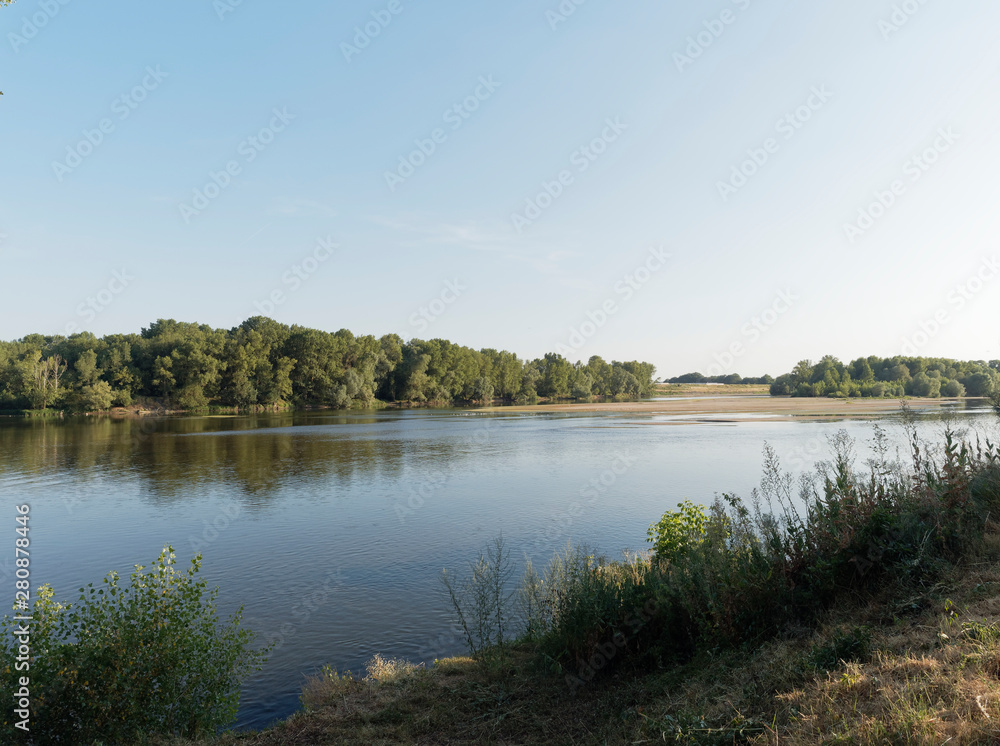 Paysages bucoliques de la Loire en Touraine.