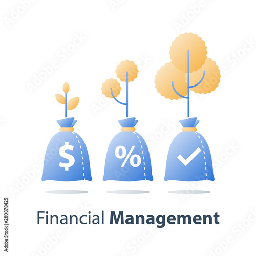 Long term investment, invest fund, capital allocation, pension savings account, bank deposit, value increase, wealth management