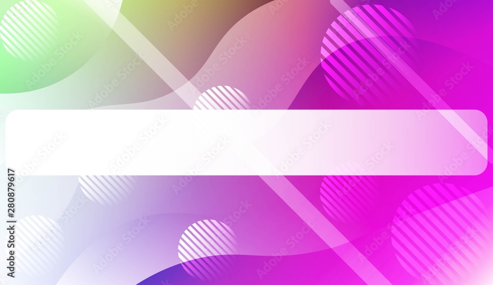Wavy Background with Lines, Circle. For Cover Page, Landing Page, Banner. Vector Illustration