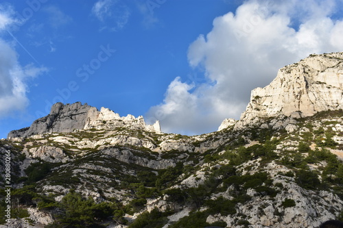 mountains and blue sky