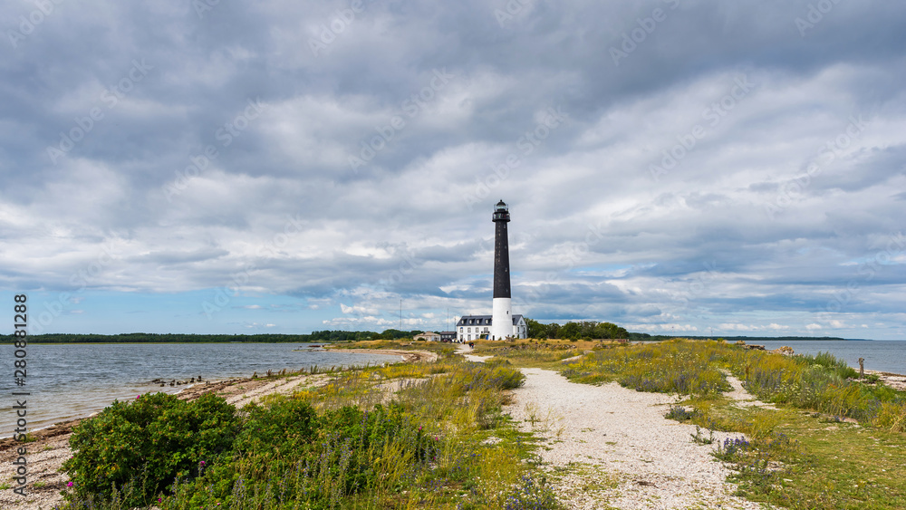 The Sõrve lighthouse on the island Saaremaa; Estonia