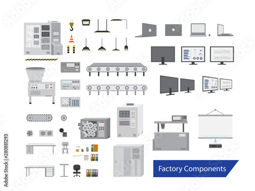 Set of factory components