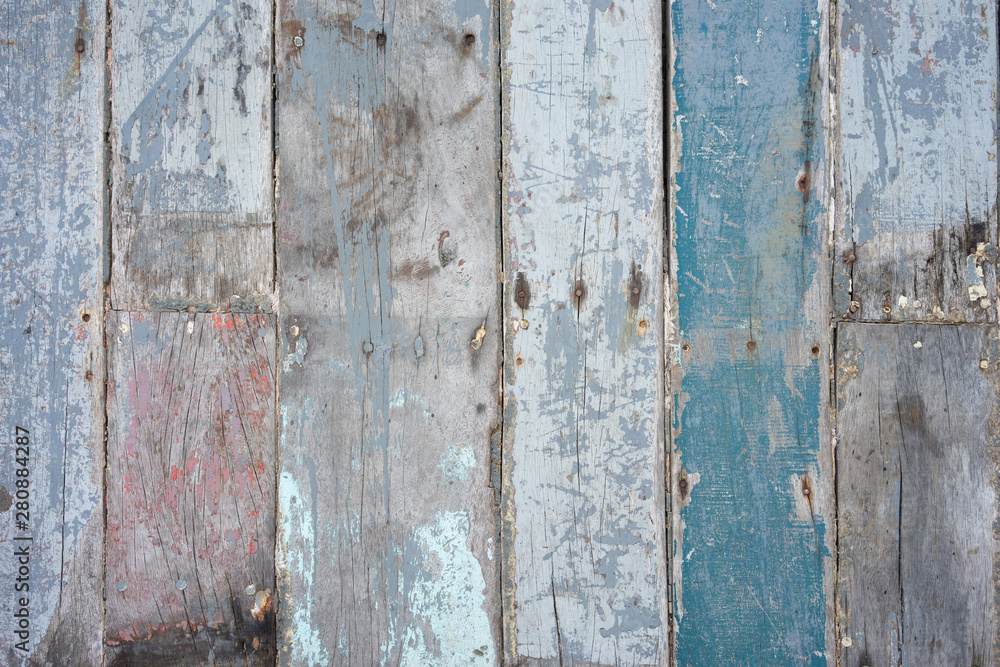 Wooden walls made of sawn timber come as walls and nails to hold. Popular home decoration vintage Thai original. copy space. Wooden walls made of sawn timber come as walls and nails to hold. Popular home decoration vintage Thai original. copy space.