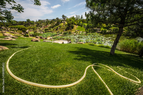 Traditional Chinese City Garden Park.