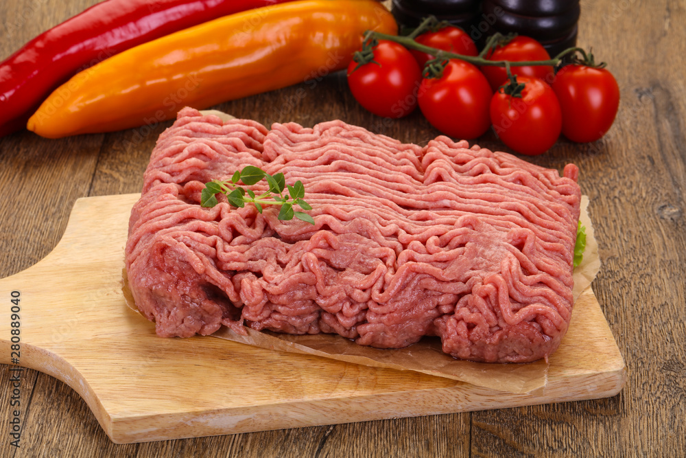 Raw turkey minced meat Raw turkey minced meat