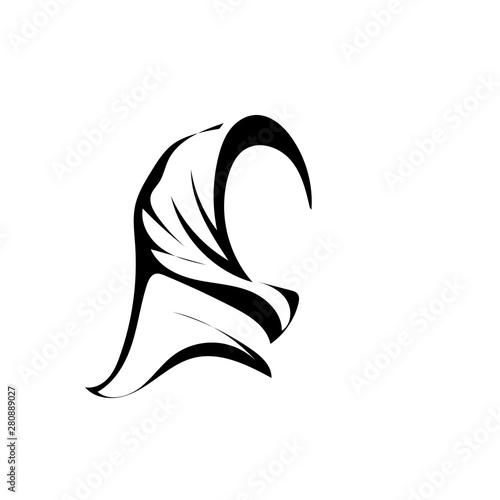 Hijab logo and symbol icon vector illustration