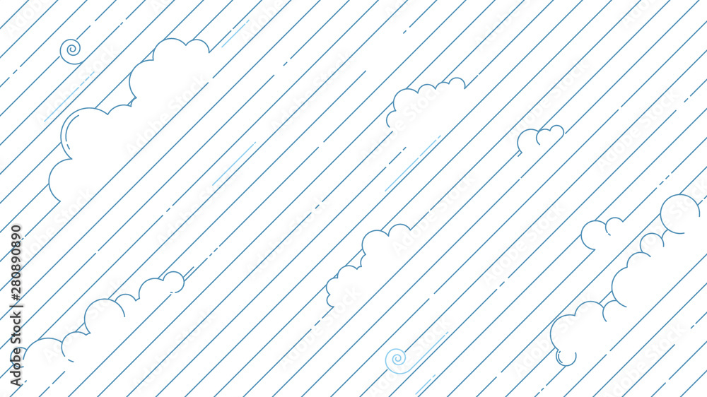 Obraz premium Cloud linear blue color background