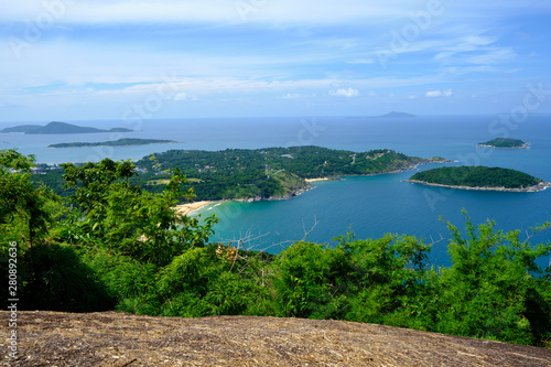 Landscae Black Rock Cliff Pha hin dum Phuket Thailand