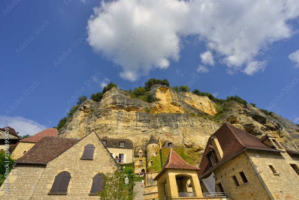 La Roque-Gageac (24250) village de roche, département de la Dordogne en région Nouvelle-Aquitaine, France