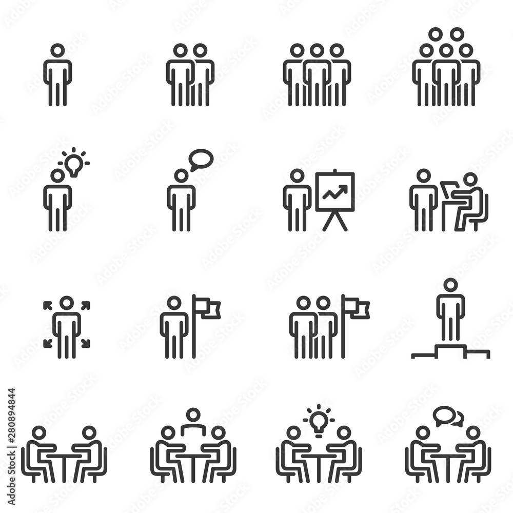 People Icons , Person work group Team Vector People Icons , Person work group Team Vector