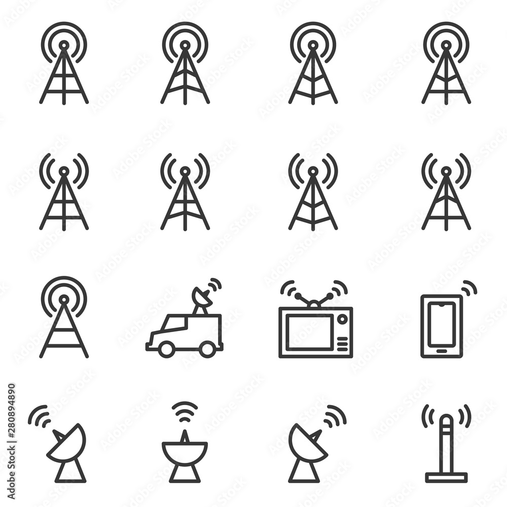 Antenna icons . vector illustration Antenna icons . vector illustration