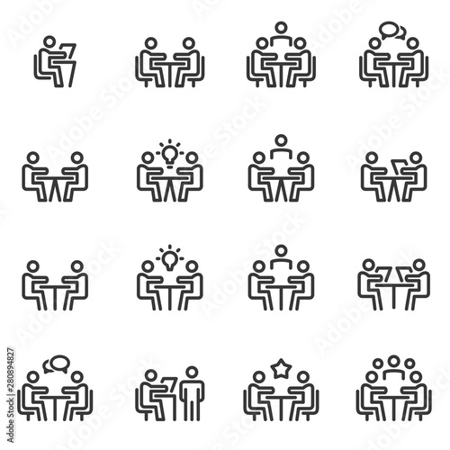 meeting icon business vector illustration