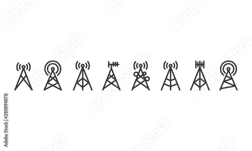 Antenna icons . vector illustration