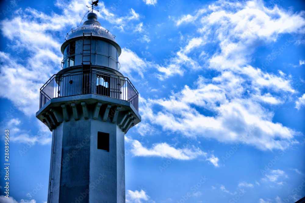 Lighthouse and sky in Yokosuka city. Lighthouse and sky in Yokosuka city.